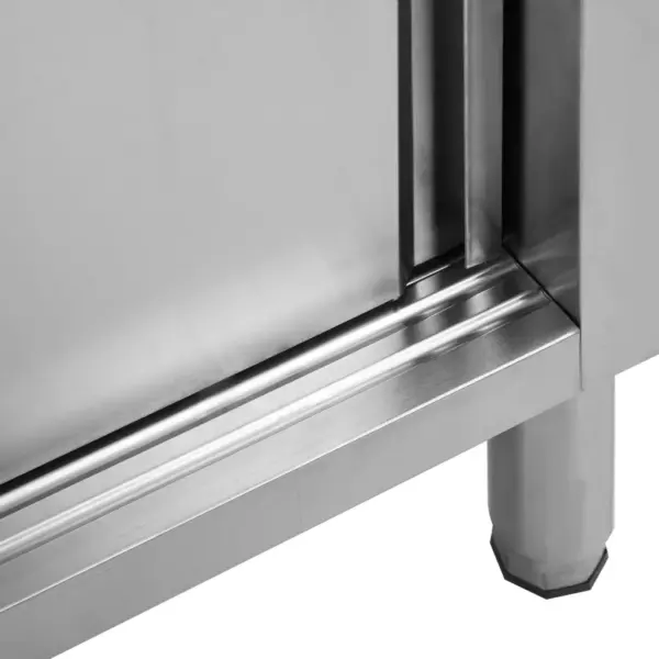 Roostevabast terasest köögitöölauad liugustega, panipaigaga, 2 tk, 240 x 50 x (95–97) cm – 6