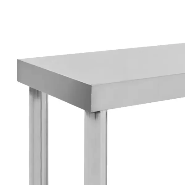 Köögitöölaud pritsmekaitse ja riiulitega, roostevaba teras, 120 x 60 x 120 cm – 12