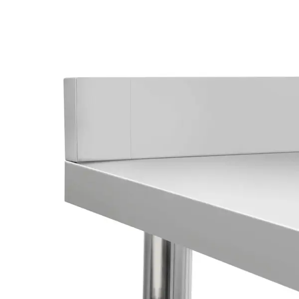 Köögitöölaud pritsmekaitse ja riiulitega, roostevaba teras, 120 x 60 x 120 cm – 13