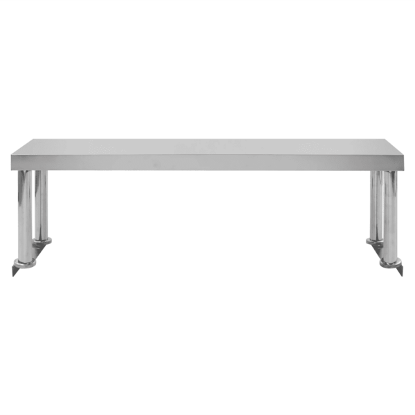 Köögitöölaud pritsmekaitse ja riiulitega, roostevaba teras, 120 x 60 x 120 cm – 9