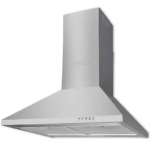 Roostevabast terasest õhupuhasti, 60 cm, 550 m³/h, LED-valgustus, hõbedane