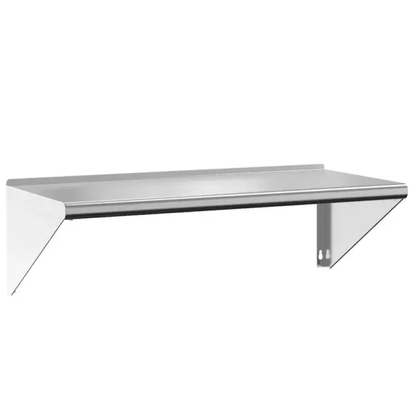 Roostevabast terasest seinariiul tõstetud servaga, hõbedane, 100 x 45 x 31 cm, kandevõime 70 kg – 2