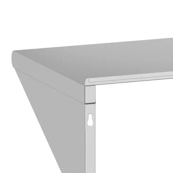 Roostevabast terasest seinariiul tõstetud servaga, hõbedane, 100 x 45 x 31 cm, kandevõime 70 kg – 10