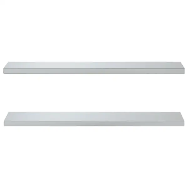 Roostevabast terasest seinariiulid, 2 tk, hõbedane, 100 x 23,5 cm – 4
