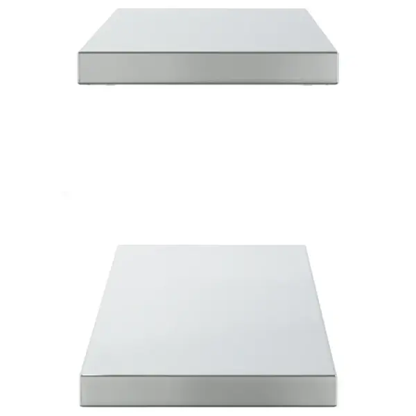 Roostevabast terasest seinariiulid, 2 tk, hõbedane, 100 x 23,5 cm – 5