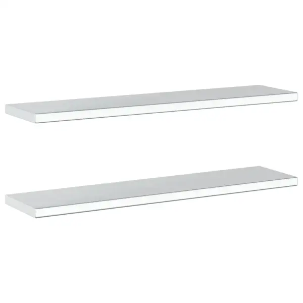 Roostevabast terasest seinariiulid, 2 tk, hõbedane, 100 x 23,5 cm – 6