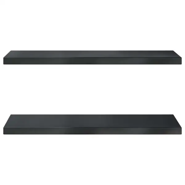 Roostevabast terasest seinariiulid 2 tk, must, 100 x 30 cm, 50 kg kandevõimega - 4