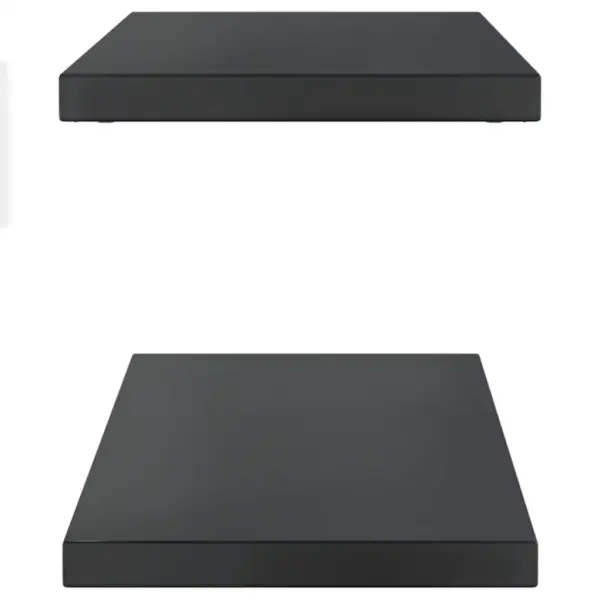 Roostevabast terasest seinariiulid 2 tk, must, 100 x 30 cm, 50 kg kandevõimega - 5