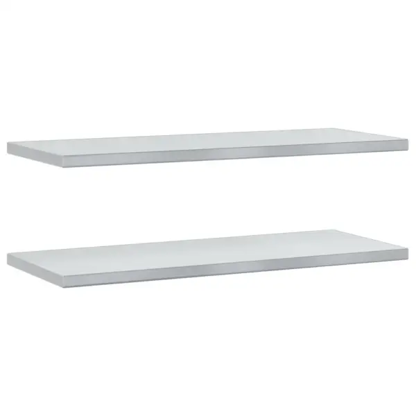 Seinariiulite komplekt, 2 tk, 100 x 40 cm, hõbedane harjatud roostevaba teras, kandevõime 50 kg – 2