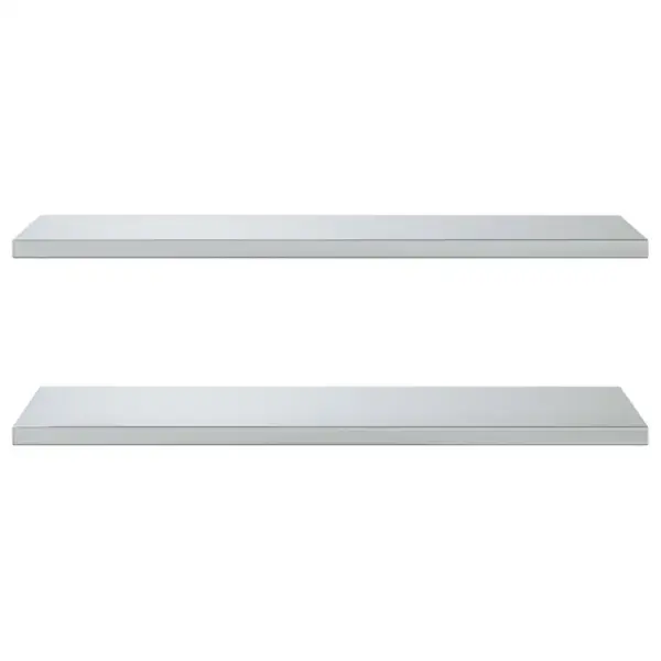 Seinariiulite komplekt, 2 tk, 100 x 40 cm, hõbedane harjatud roostevaba teras, kandevõime 50 kg – 4