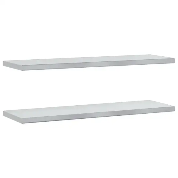 Roostevabast terasest seinariiulid, 2 tk, hõbedane, 100 x 30 cm – 2