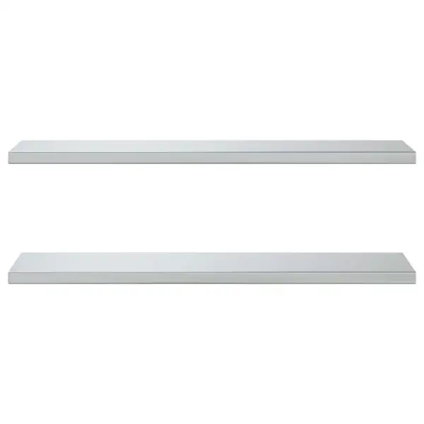 Roostevabast terasest seinariiulid, 2 tk, hõbedane, 100 x 30 cm – 4