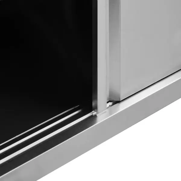 Töölauad liugustega, panipaigaga, roostevaba teras, 2 tk, 200 x 50 x (95–97) cm – 5