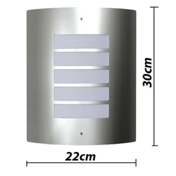 Roostevabast terasest veekindlad välisseinalambid, IP44, E27, hõbedane, 2 tk, 22 x 30 cm – 8