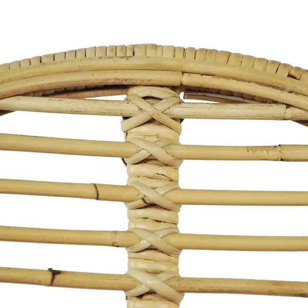 Rotangist söögitoolid sepistatud rauast jalgadega, 2 tk, beež, 48 x 61 x 85 cm – 4