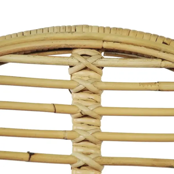 Koloniaalstiilis rotangist söögitoolid sepistatud rauast jalgadega, 6 tk, beež, 49 x 56 x 84 cm – 4