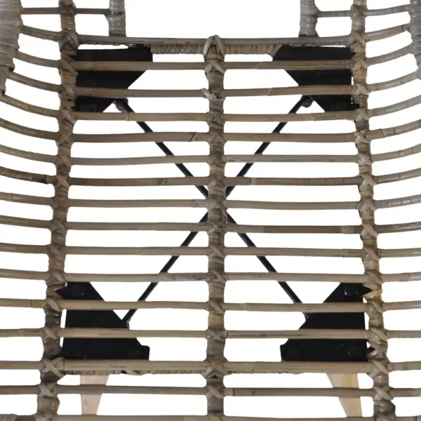 Naturaalset rotangist söögitoolid puidust jalgadega, pruun, 4 tk, 48 x 64 x 85 cm – 4