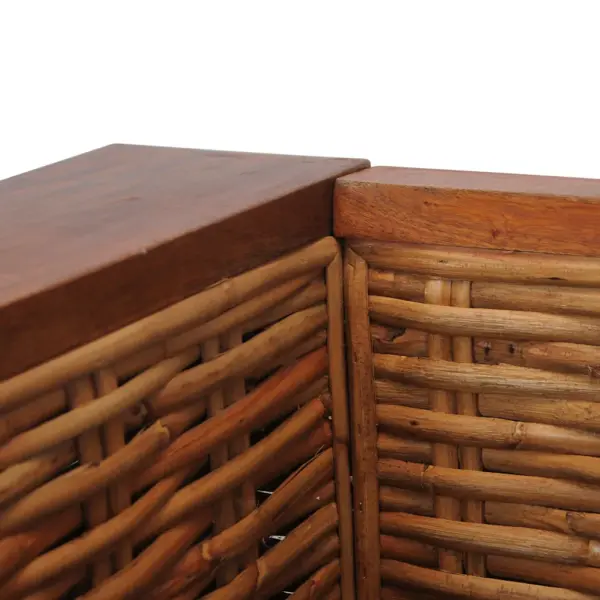 Pruun tugitool patjadega, naturaalne rotang ja mangopuit, 94 x 78 x 56 cm – 8