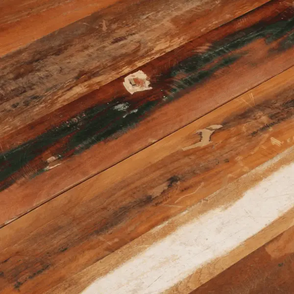Ruudukujuline taaskasutatud puidust lauaplaat 70 x 70 cm, 25–27 mm – 11