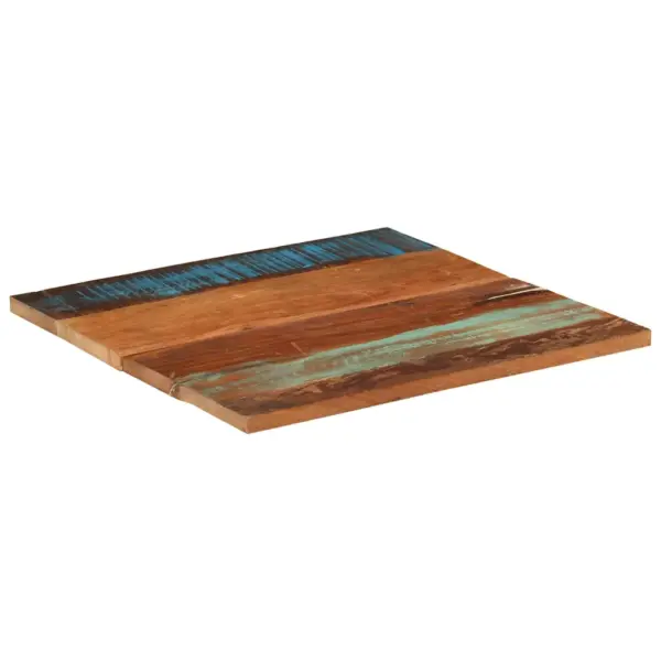 Ruudukujuline taaskasutatud puidust lauaplaat 70 x 70 cm, 25–27 mm – 3