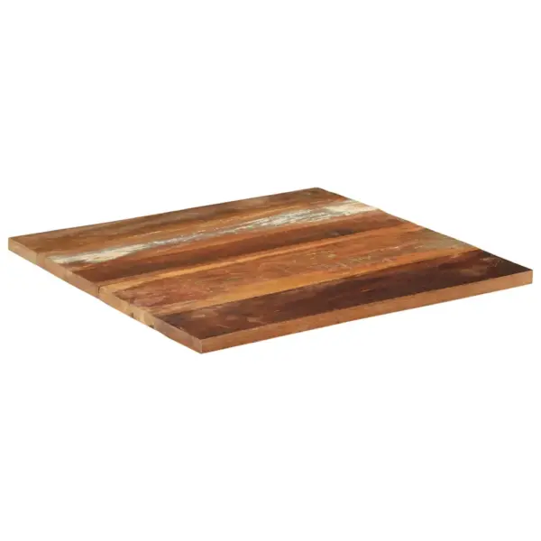 Ruudukujuline taaskasutatud puidust lauaplaat 70 x 70 cm, 25–27 mm – 5
