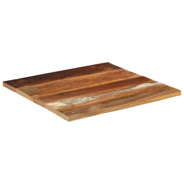Ruudukujuline taaskasutatud puidust lauaplaat 70 x 70 cm, 25–27 mm – 6