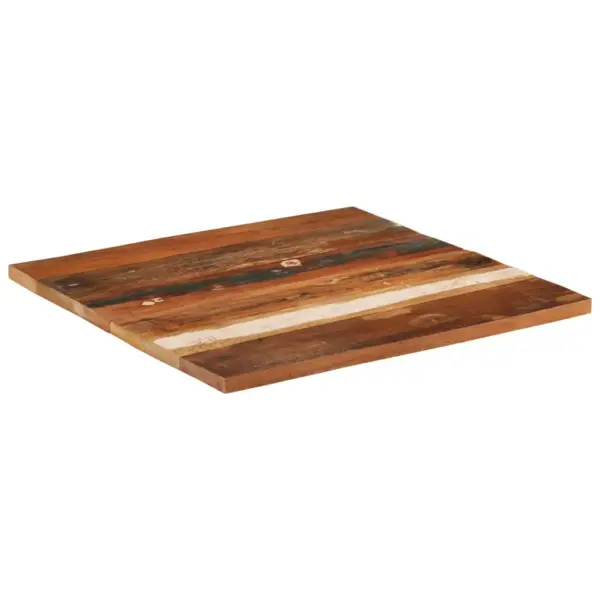 Ruudukujuline taaskasutatud puidust lauaplaat 70 x 70 cm, 25–27 mm – 7