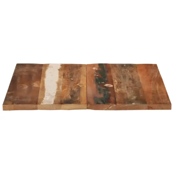 Ruudukujuline taaskasutatud puidust lauaplaat 70 x 70 cm, 25–27 mm – 8