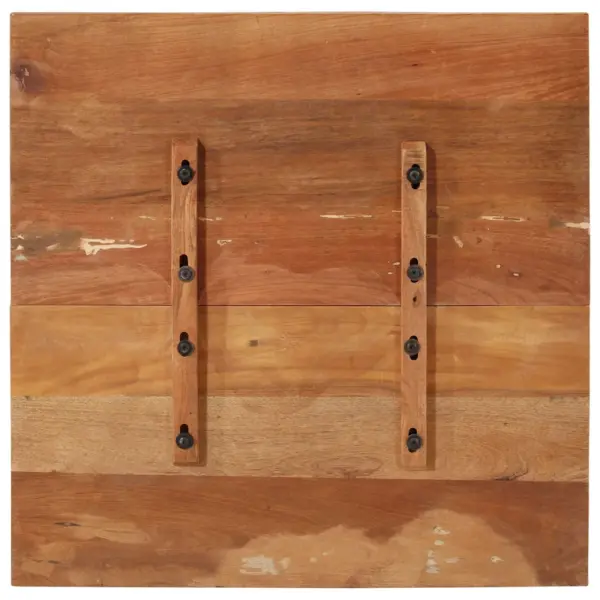Ruudukujuline taaskasutatud puidust lauaplaat 70 x 70 cm, 25–27 mm – 9