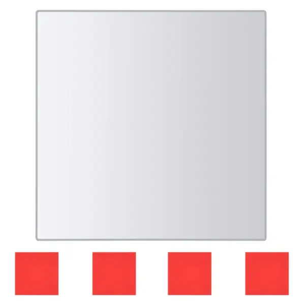 Ruutukujulised peegliplaadid seinale, raamita, 48 tk, klaas, 15 x 15 cm – 6