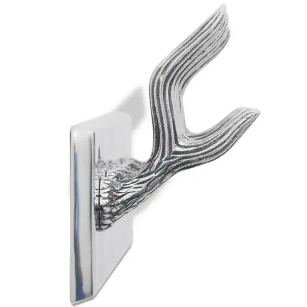 Sarvekujulised garderoobi seinanagid, 6 konksu, 4 tk, hõbedane alumiinium, 49 x 9 x 18 cm – 4