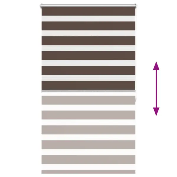 Kohvivärvi sebra ruloo 100 x 175 cm, 100% polüester – 5