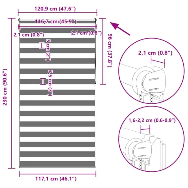 Sebraruloo ketiga, 120 x 230 cm, must, 100% polüester – 13