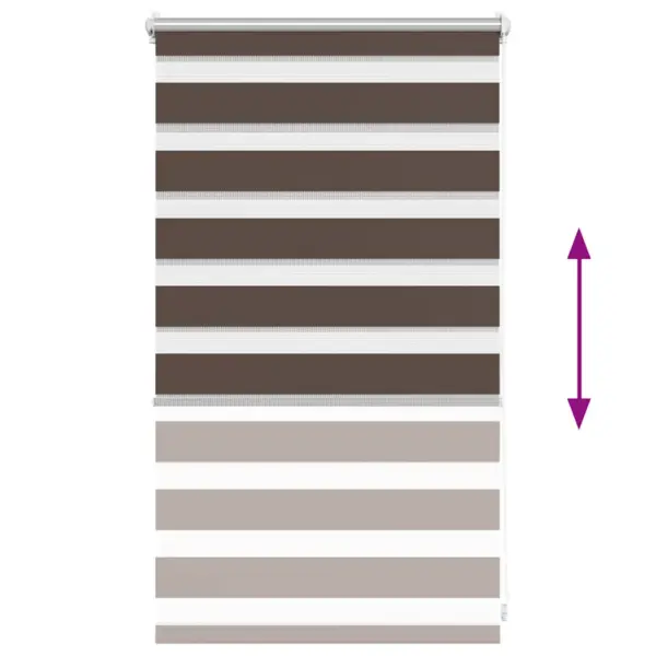 Sebraruloo aknale, 50 x 100 cm, kohvivärvi, 100% polüester – 5