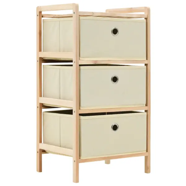 Seedripuust hoiuriiulid 3 riidest korviga, 2 tk, beež, 32 x 26 x 60 cm - 2
