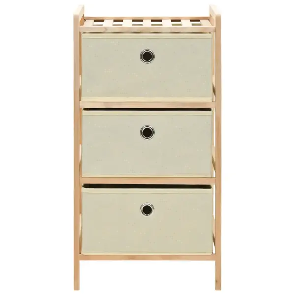 Seedripuust hoiuriiulid 3 riidest korviga, 2 tk, beež, 32 x 26 x 60 cm - 3
