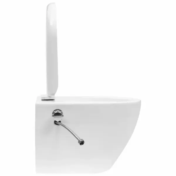 Seinale kinnitatav ääreta WC-poti ja peidetud loputuskastiga komplekt, bideefunktsiooniga, valge – 4