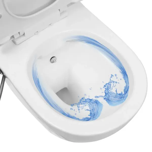Seinale kinnitatav ääreta WC-poti ja peidetud loputuskastiga komplekt, bideefunktsiooniga, valge – 8