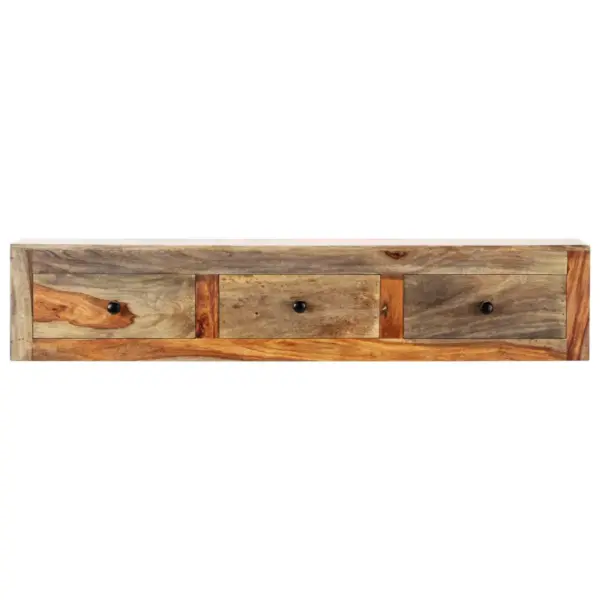Seinale kinnitatav konsoollaud 3 sahtliga, akaatsiapuidust, 100 x 25 x 20 cm – 2