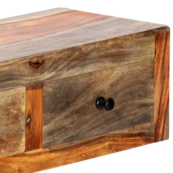 Seinale kinnitatav konsoollaud 3 sahtliga, akaatsiapuidust, 100 x 25 x 20 cm – 5