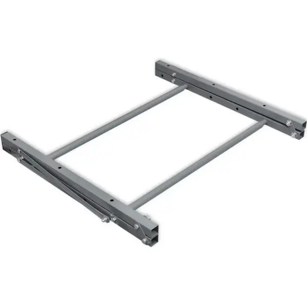 Seinale kinnitatav kokkupandav rehviriiul, hõbedane tsingitud teras, reguleeritav laius 81–122 cm, 122 x 71 x 71 cm, kandevõime 136 kg - 4