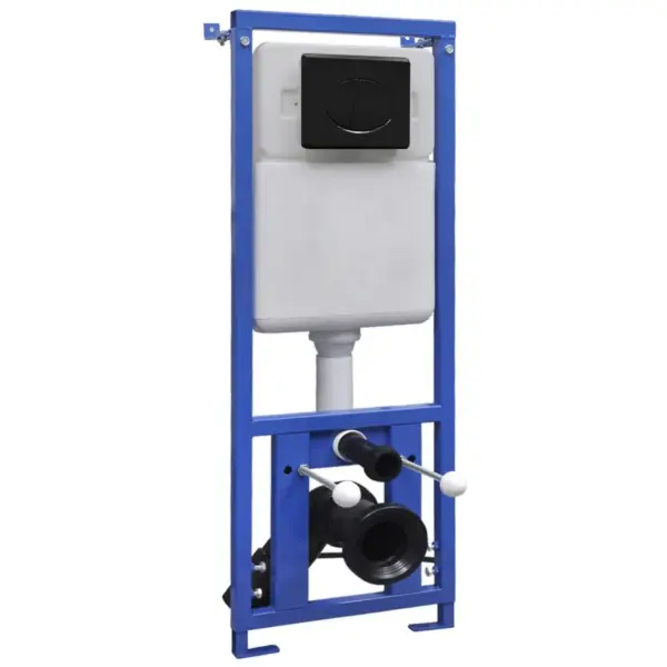 Seinale kinnitatav WC-poti ja peidetud loputuskastiga komplekt, must, 11 l, 56 x 36 x 34 cm – 7