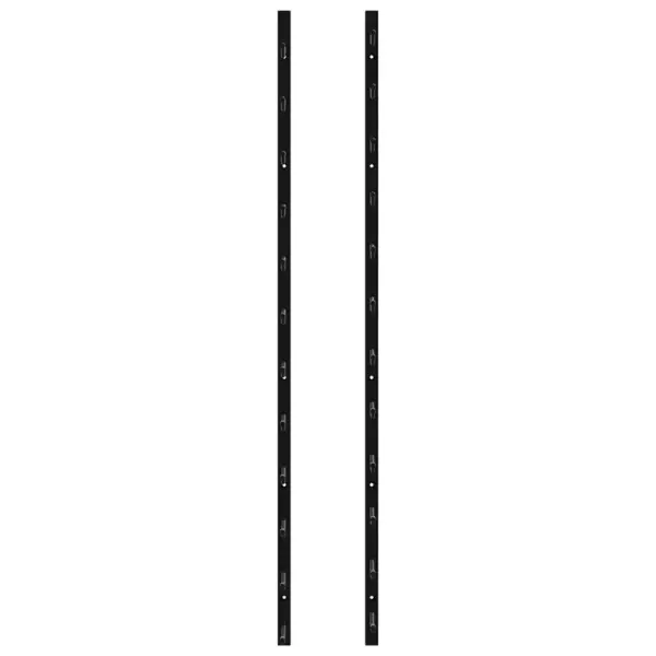 Seinale kinnitatav veiniriiul 12 pudelile, must pulbervärvitud raud, 19 x 11 x 116 cm – 5