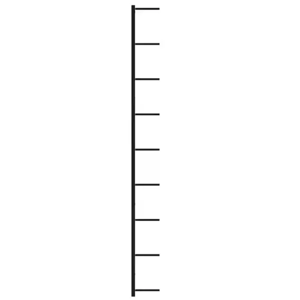Seinale kinnitatav veiniriiul 9 pudelile, must pulbervärvitud raud, 24 x 9,5 x 98 cm – 6
