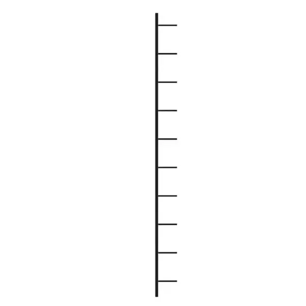 Seinale kinnitatavad veiniriiulid, 20 pudelile, 2 tk, must pulbervärvitud metall, 24 x 9 x 120 cm – 7