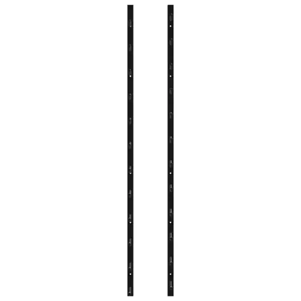 Seinale kinnitatavad veiniriiulid, 2 tk, must pulbervärvitud raud, 24 pudelit, 19 x 11 x 116 cm – 6