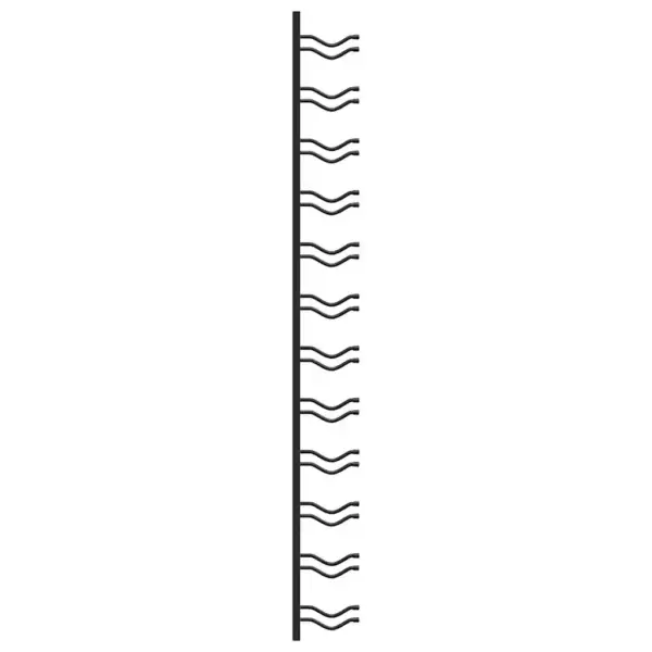 Seinale kinnitatavad veiniriiulid, 2 tk, must pulbervärvitud raud, 24 pudelit, 19 x 11 x 116 cm – 7