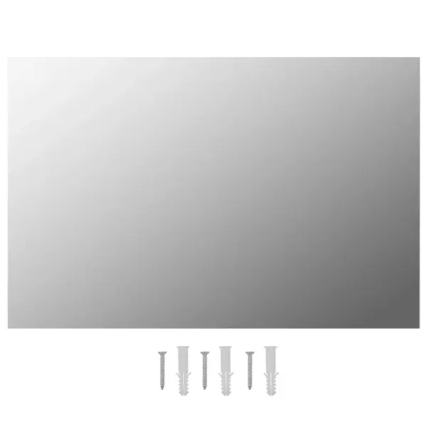 Ristkülikukujulised seinapeeglid, 2 tk, klaas, hõbedane, 60 x 40 cm – 2