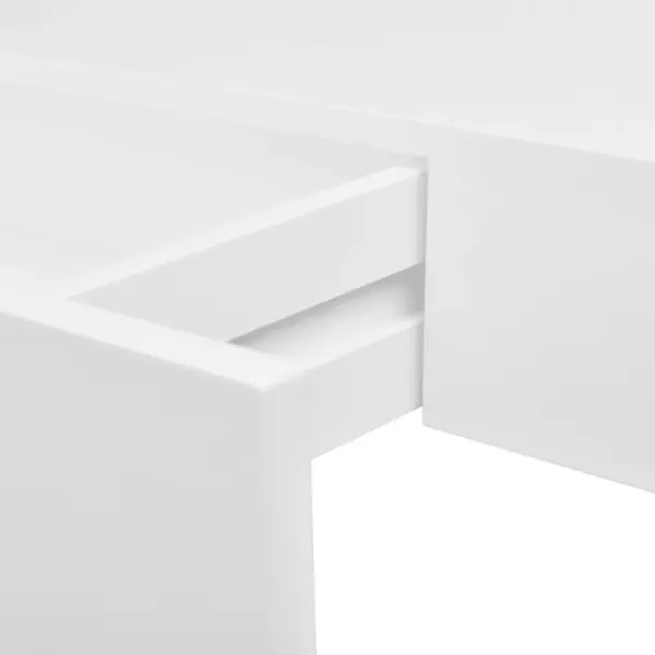 Seinariiulid sahtliga, 2 tk, valge, 48 x 25 x 8 cm, MDF – 8
