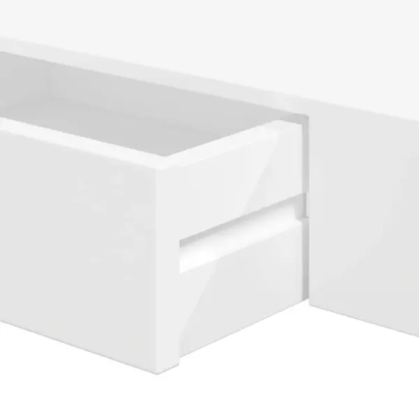 Seinariiulid sahtliga, 2 tk, valge, 48 x 25 x 8 cm, MDF – 9